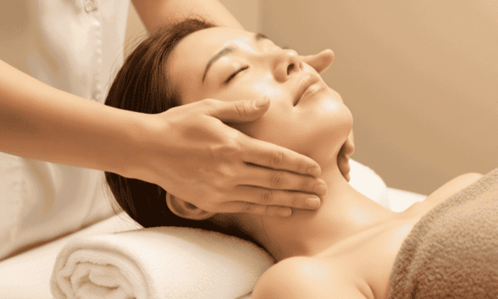 トータルビューティープログラムで健康的な美しさを手に入れる様子